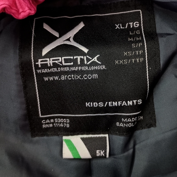 Arctix Snow Pants Fuchsia XL Girls Reinforced Knees Seat Water Wind Resist -35°F - Picture 11 of 16